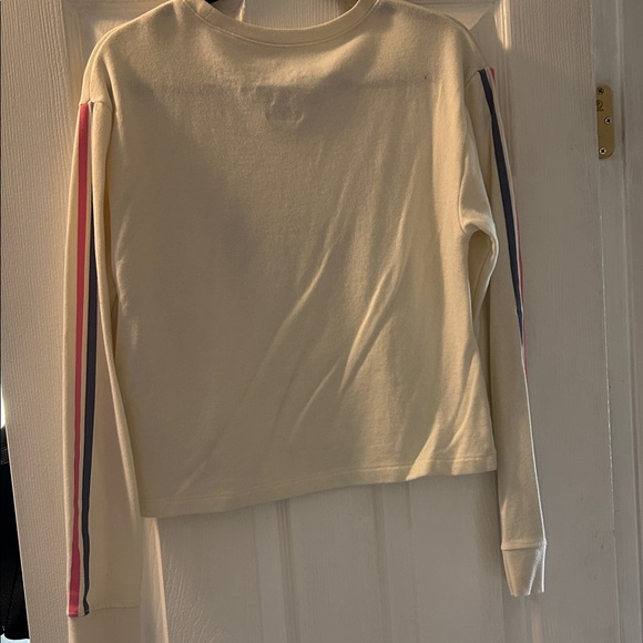 Chip n' Dale Graphic Crewneck Sweatshirt - Cream with Pink/Blue Print - Picture 3 of 5